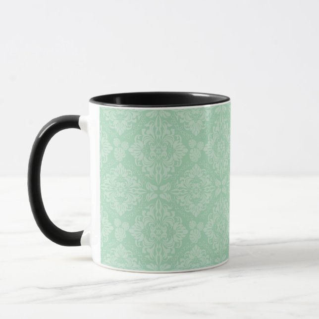 Caneca Cor damasco verde (Esquerda)