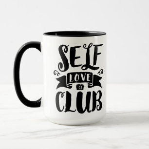 Caneca Cor de Fundo Personalizada do Self Love Club