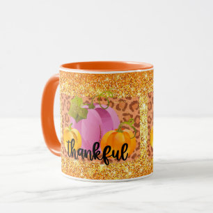 Caneca Cor de Personalização de Outono Agradecida