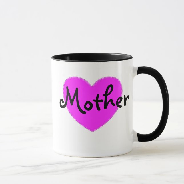 Caneca cor-de-rosa da mãe do coração (Direita)
