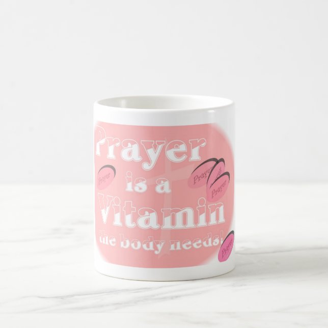 Caneca (cor-de-rosa) da oração da vitamina (Centro)