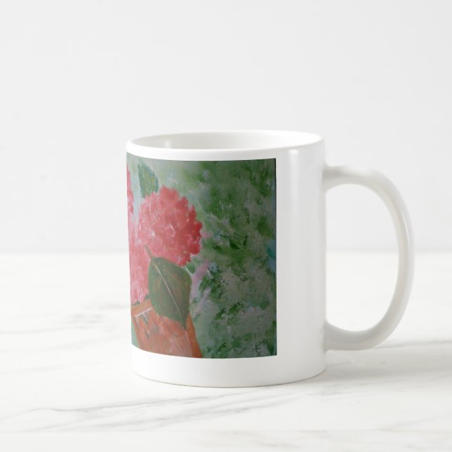 Caneca cor-de-rosa das flores (Direita)