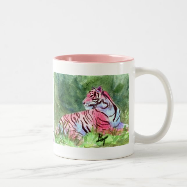 Caneca cor-de-rosa do tigre (Direita)