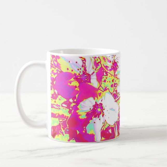 Caneca cor-de-rosa e amarela da flor (Esquerda)