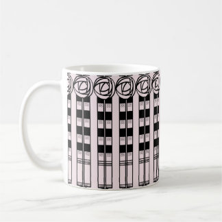 Caneca cor-de-rosa inspirada Mackintosh de Rennie