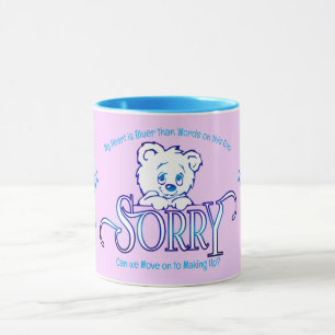 Caneca Cor-de-rosa suave e tristeza azul