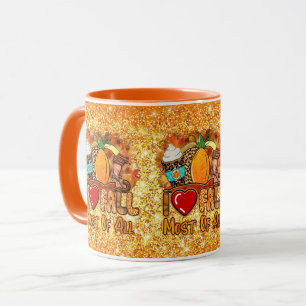 Caneca Cor Personalizada de outono do Amor