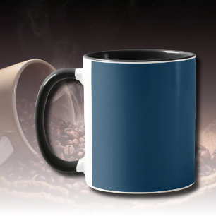 Caneca Cor Sólida Azul Prussiana   Clássico   Elegante