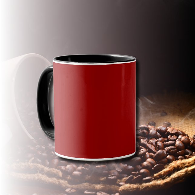 Caneca Cor Sólido Vermelho Crimson | Clássico | Elegante (Criador carregado)