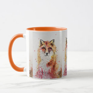 Caneca Cor Vermelha Cobra Pinta Aquarela Pintada Mug Lara