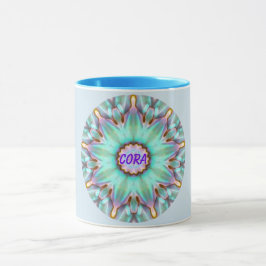 Caneca CORA ~ Personalizada Paua Shell Fractal ~