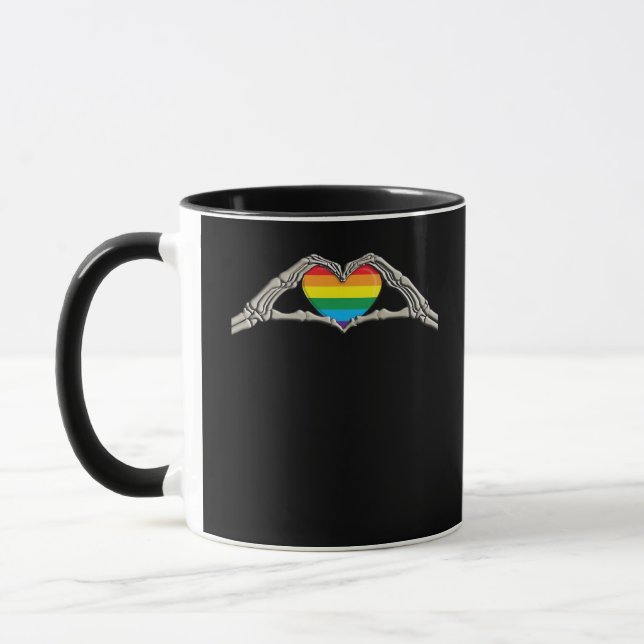 Caneca Coração Ativo Mãos Ósseas (Esquerda)