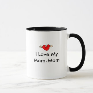 Caneca Coração-Beijar, eu amo minha Mamã-Mamã