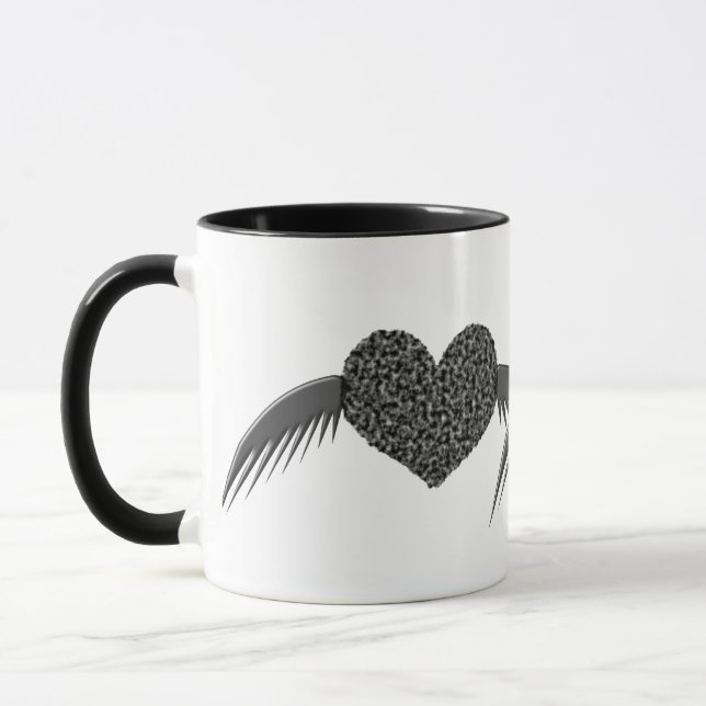 Caneca Coração de Amor com Ala Gótica (Esquerda)