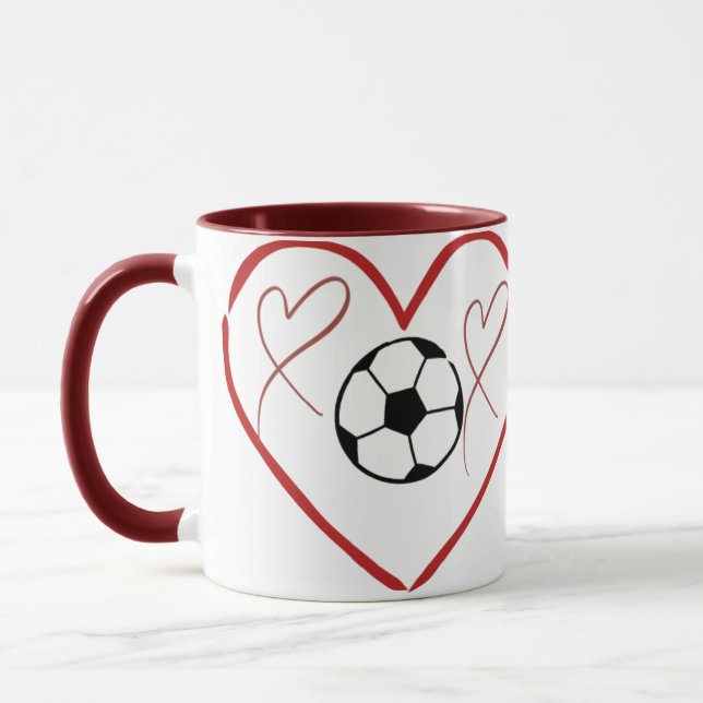 Caneca Coração de Amor pelo Futebol  (Esquerda)