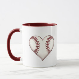 Caneca Coração de Beisebol Morning Fuel
