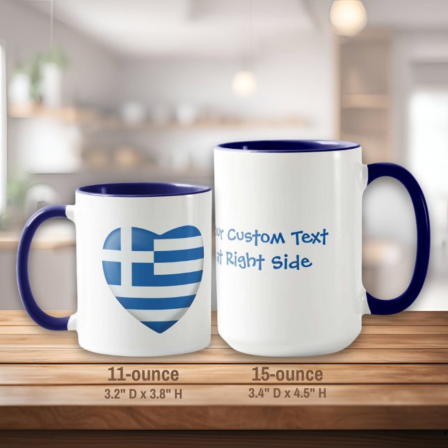 Caneca Coração de Sinalizador Grego (Criador carregado)