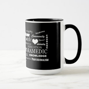 Caneca Coração/design de texto Orgulho-Brancos do