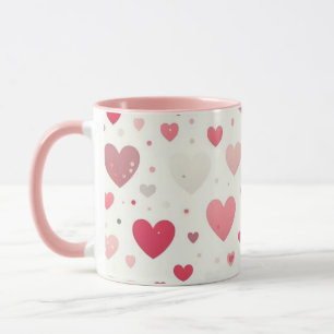 Caneca Coração do Dia de os namorados colorido