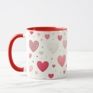 Caneca Coração do Dia de os namorados colorido