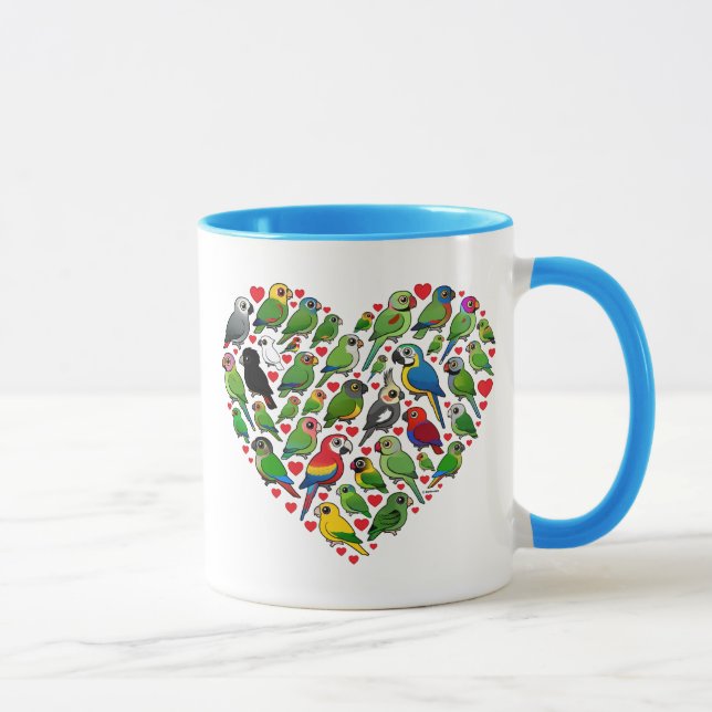Caneca Coração do papagaio (Direita)