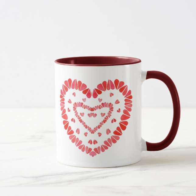 Caneca CORAÇÃO DOCE Maroon Combo Mug (Direita)