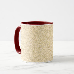 Caneca Coração Dourada de Amor Moderno e Elegante