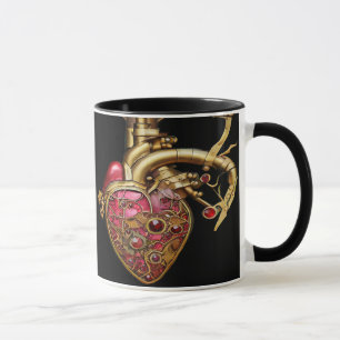 Caneca Coração e Lágrimas Anatômicas Steampunk