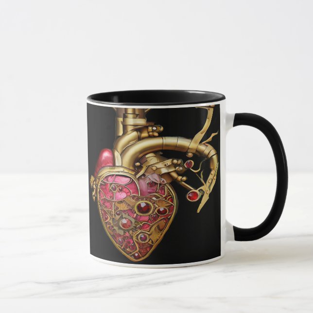 Caneca Coração e Lágrimas Anatômicas Steampunk (Direita)