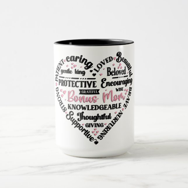 Caneca Coração Fofo / Mãe Bônus (Centro)