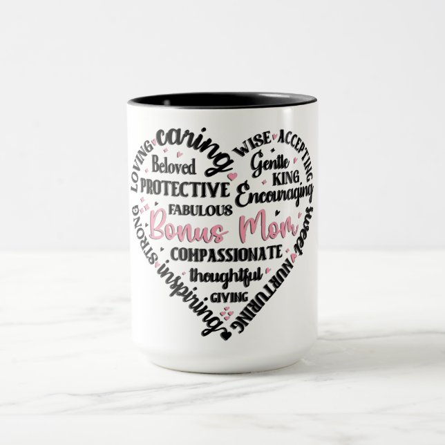 Caneca Coração Fofo / Mãe Bônus (Centro)