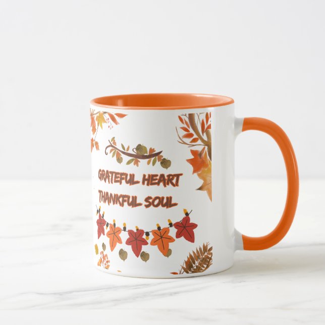 Caneca Coração Grato Alma Agradecida (Direita)