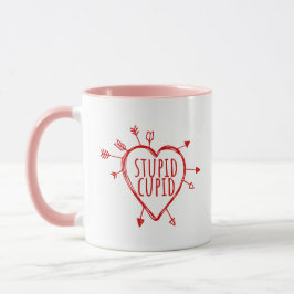 Caneca Coração Idiota Cupido Com Flechas Engraçado Sarcás