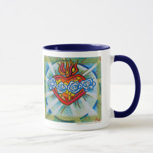 Caneca Coração imaculado sagrado de Mary: Pray para nó