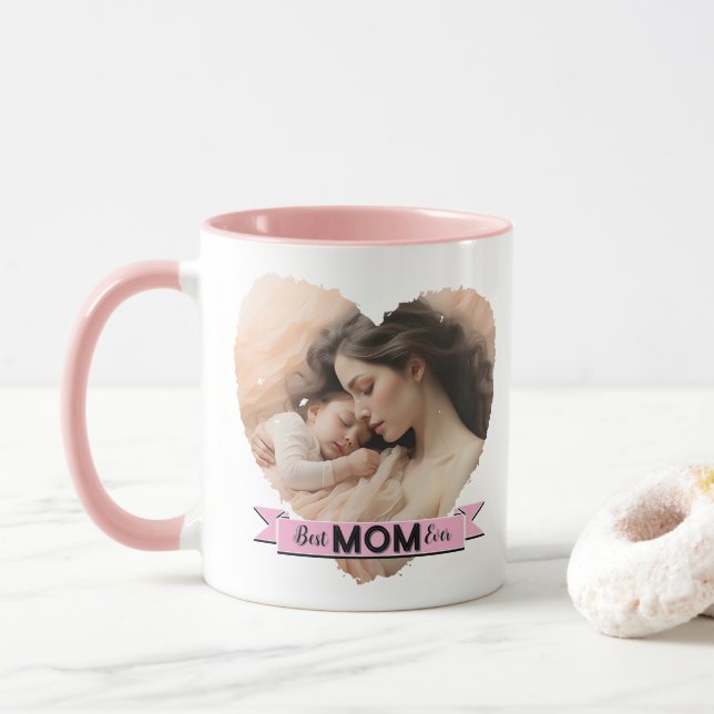 Caneca Coração, Melhor Mãe De Fita (Com Donut)