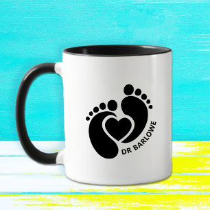 Caneca Coração Pezinhos de Bebê
