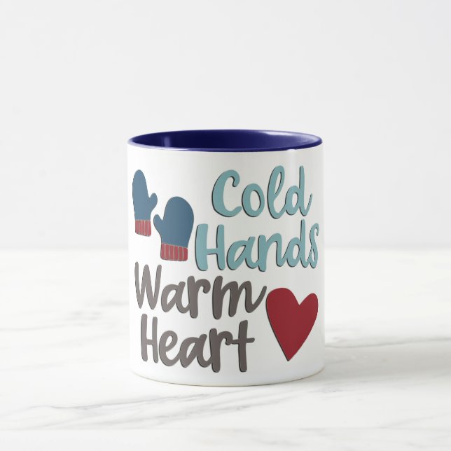 Caneca Coração Quente das Mãos Frio (Centro)