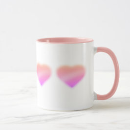 Caneca coração rosa
