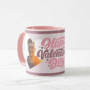 Caneca Coração Rosa Feliz Dia dos Namorados Multi Foto