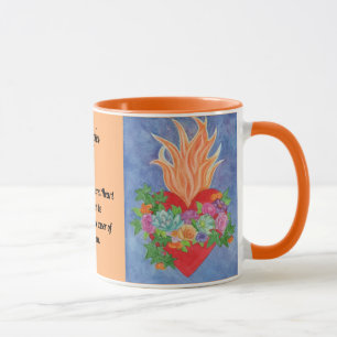 Caneca CORAÇÃO SAGRADA Personalizar o Café Presente de