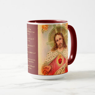 Caneca Coração Sagrado de Jesus Orando Mug