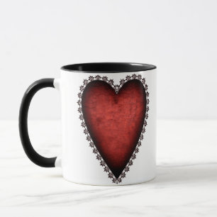 Caneca Coração Vermelho Gótico