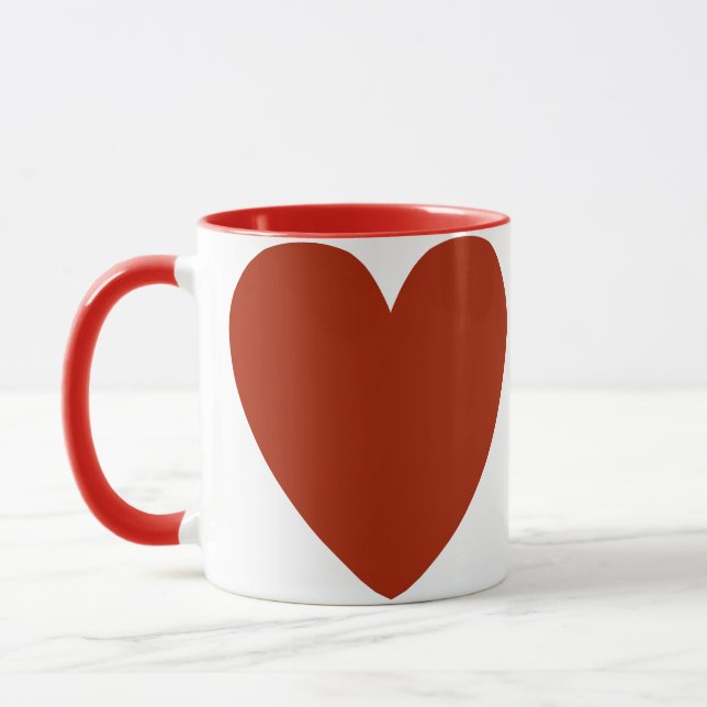 Caneca Coração Vermelho Simples (Esquerda)