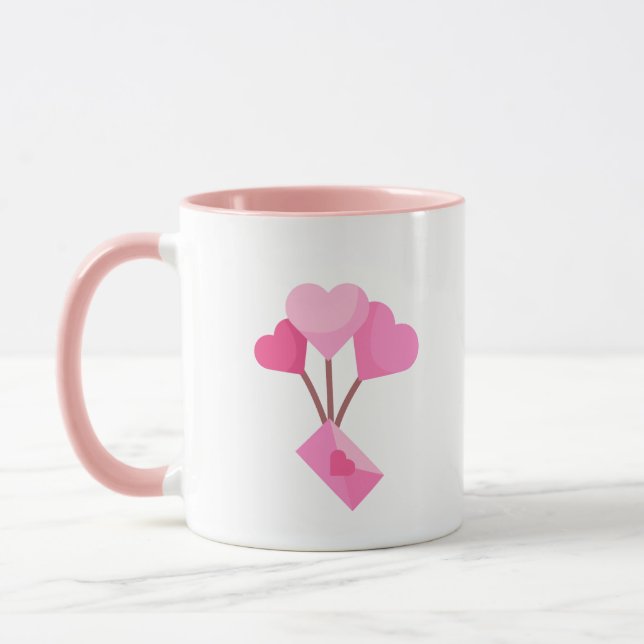 Caneca Corações Arte Moderna Design (Esquerda)