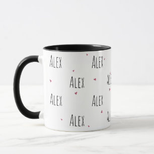 Caneca Corações Bons + Texto "Seu Nome"   Amor