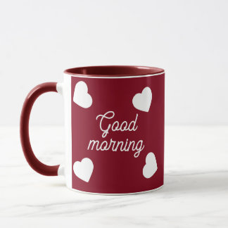 Caneca corações brancos personalizados Mug