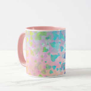 Caneca Corações Caindo Rosa