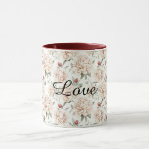 Caneca Corações de Cereja Vermelha Creme Arcos de Amor Di
