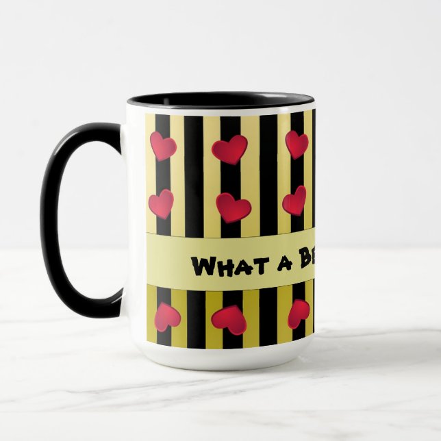 Caneca Corações e Listras (Esquerda)
