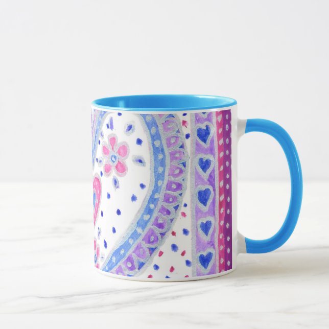 Caneca Corações e Rosas (Direita)